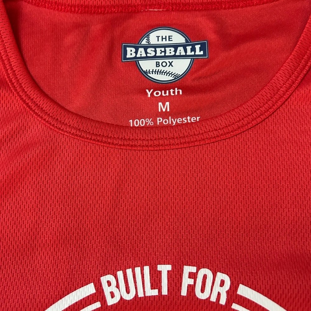 Red Short Sleeve Tee with Sports Graphic - Picture 3 of 4